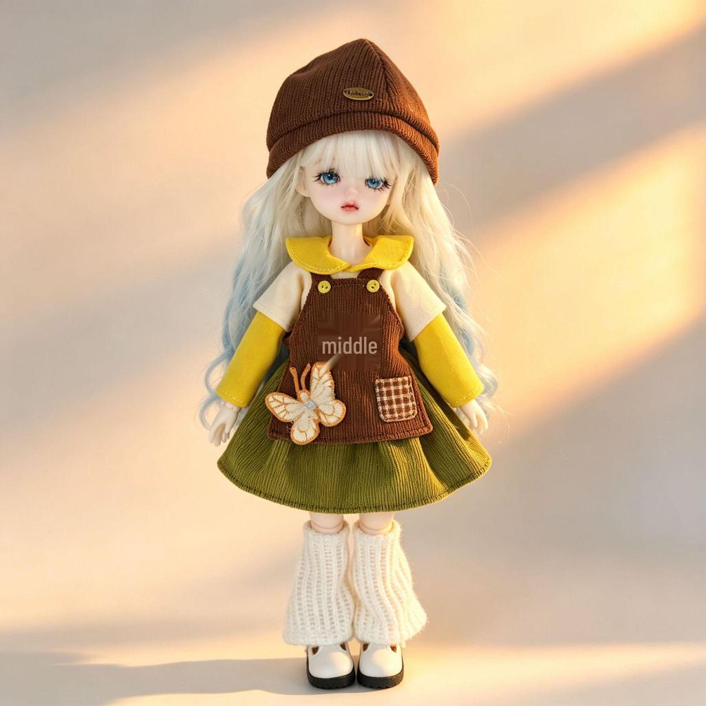 30cm 1/6 BJD Multi-Jointed Doll with Cute Clothes Set