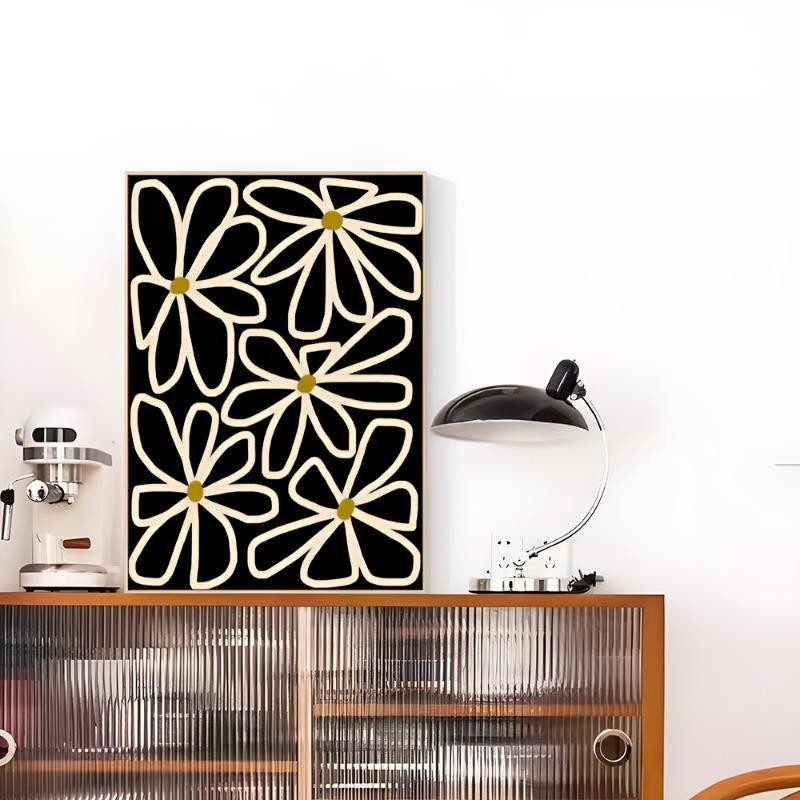 

Nordic Simple Wall Art Vintage Flowers Anime Self-adhesive Art Poster Whitepaper Prints Posters Artwork Home Decor 21cm×30cm NoFrame