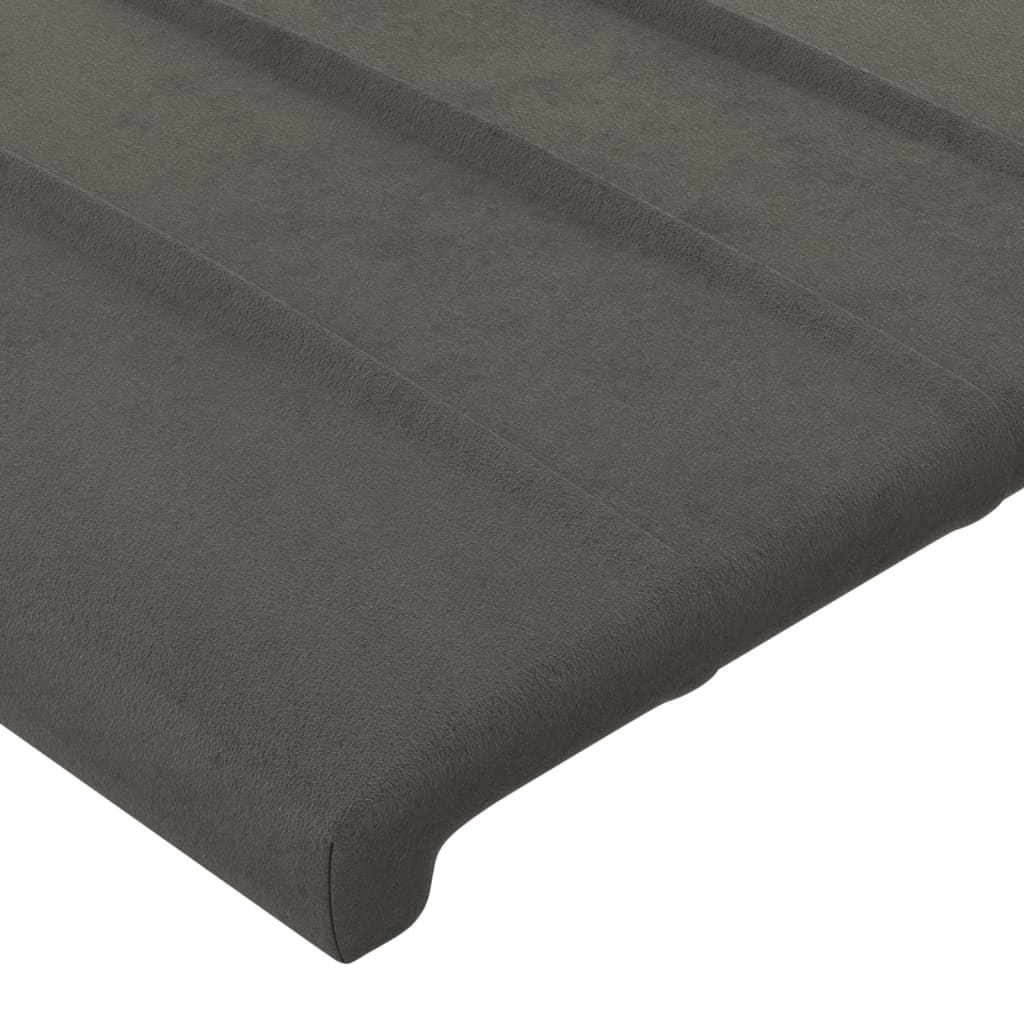 Bed Frame without Mattress Dark Grey 160 x 200 cm Velvet