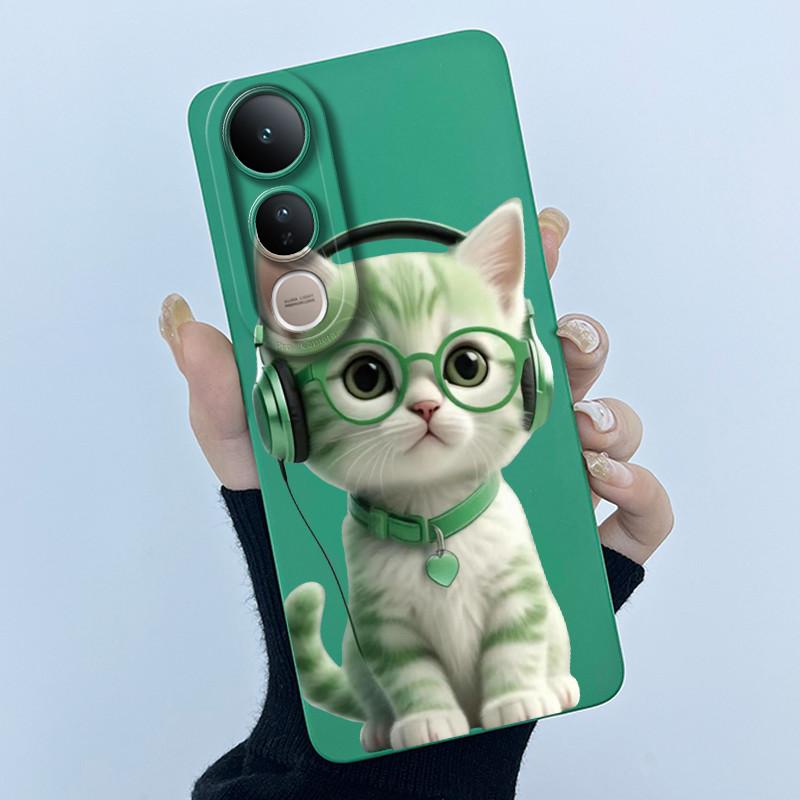 For Vivo V50 Lite Case Lovely Phone Shell Soft Liquid Silicone Back Cover For Vivo V 50 Lite Full Protection Shockproof Bumper