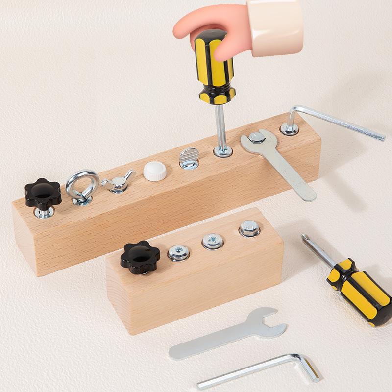 Montessori Screw Nut Workbench Toy for Young Children's Hand-Eye Coordination Development