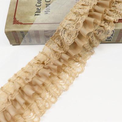 Volant in pizzo chiffon largo 10 cm per abbigliamento bambola