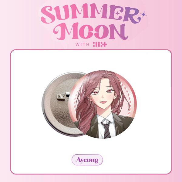ILLIT SUNNER MOON Cartoon Mirror Keychain Tinplate Badge Gift Badge