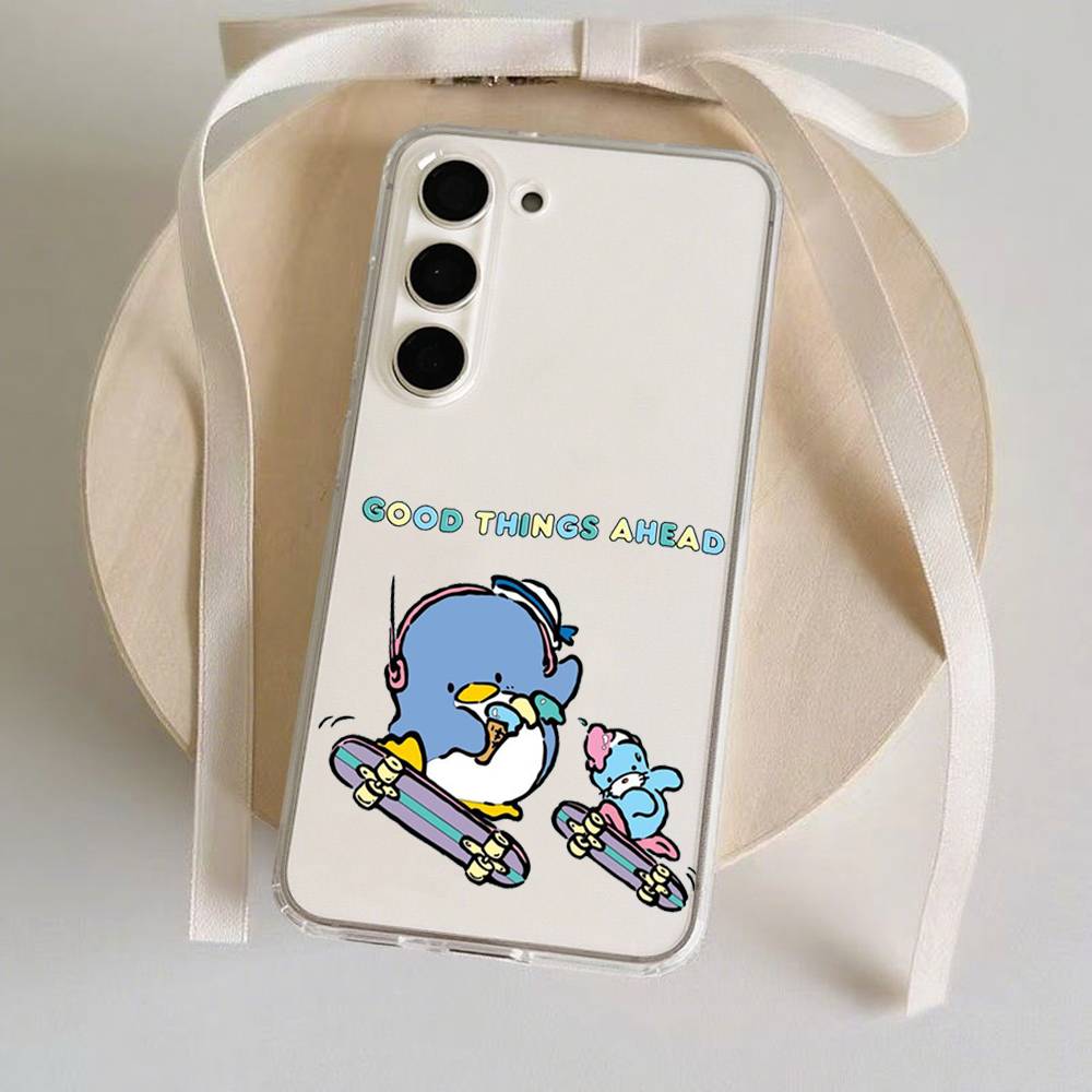 Cute T-TuxedoSam Phone Case For Samsung Galaxy S21 S22 S23 S24 S25ULTRA FE Ultra Plus5G A52S Transparent Cover