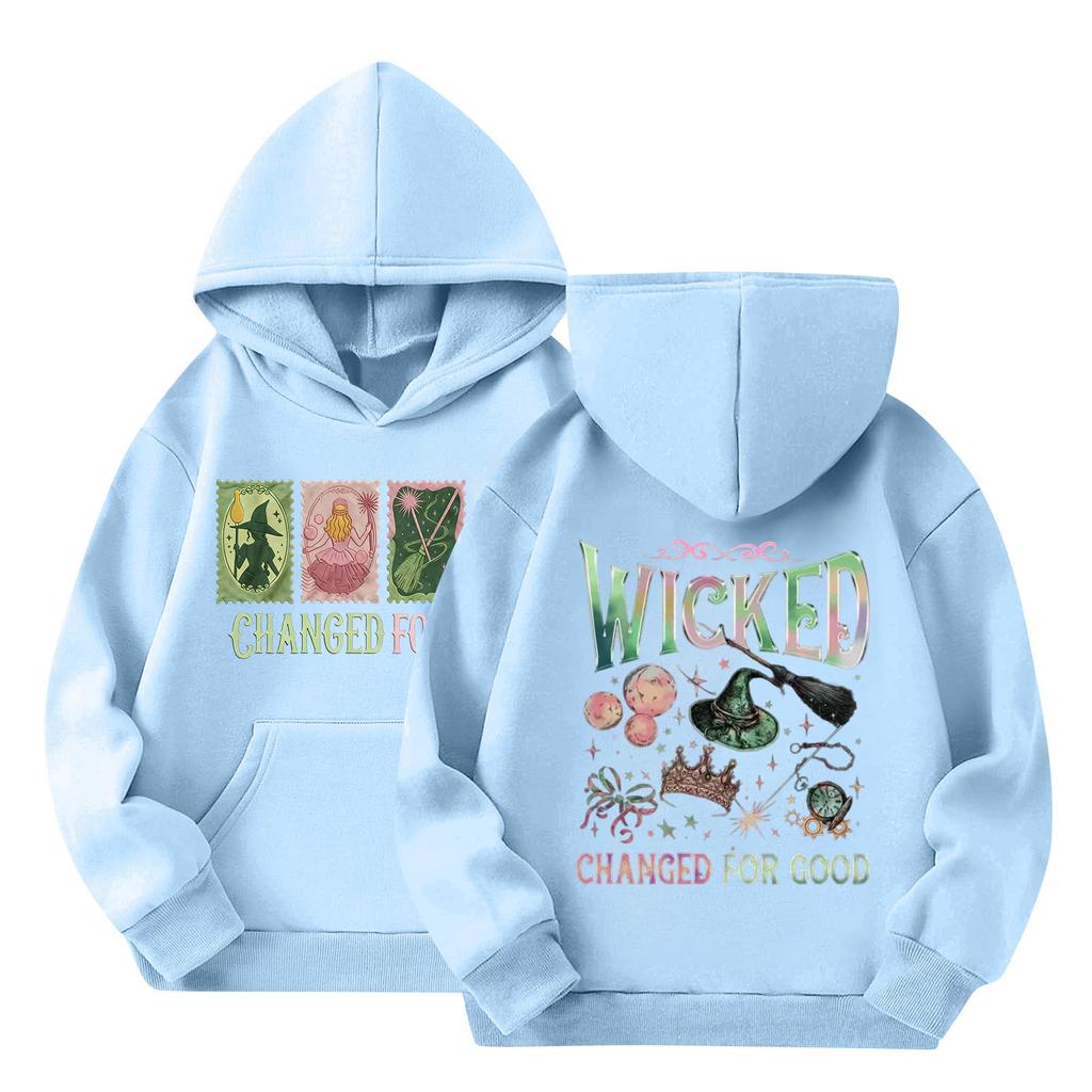 Kinder Kapuzenpullover Trendiges Langarm Hexen-Sweatshirt