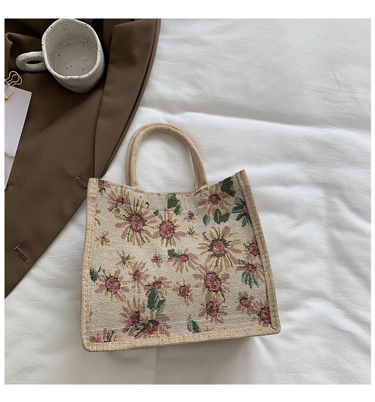 Large Capacity Cotton and Linen Bag Women's 2025 New Fashion Versatile Handbag Work Tote Bag