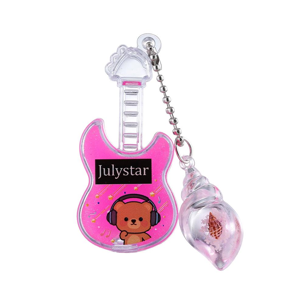 Julystar Portachiavi Balsamo Labbra Lucido Lucidalabbra Trasparente Rosa Idratante Lunga Durata Labbra Luminose Trucco per Donne Ragazze