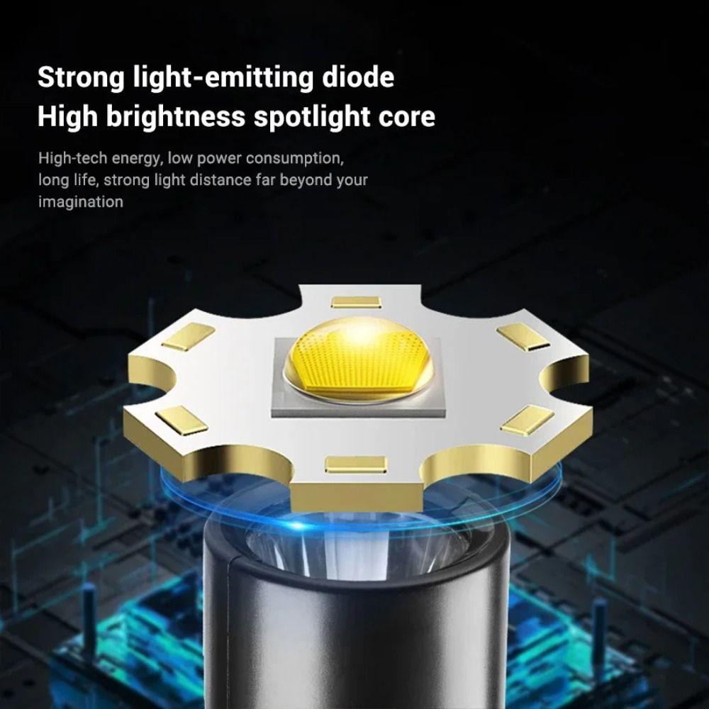 Rechargeable Strong Lighting Flashlight with 4 Lighting Modes Pocket Torch Floodlight  Fishing