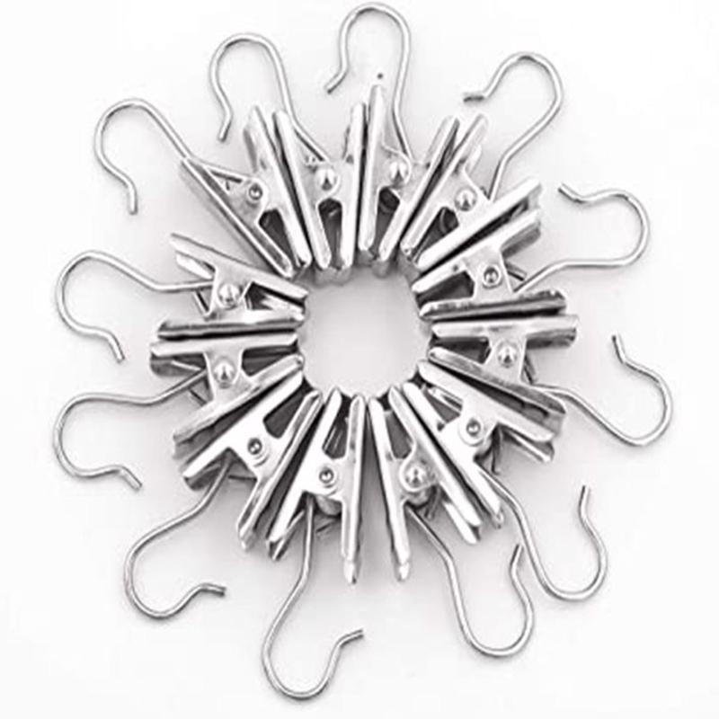 10Pcs Curtain Clips with Hook for Curtain Photos Home Decoration Outdoor Christmas Party Wire Holder for Hanging Curtain