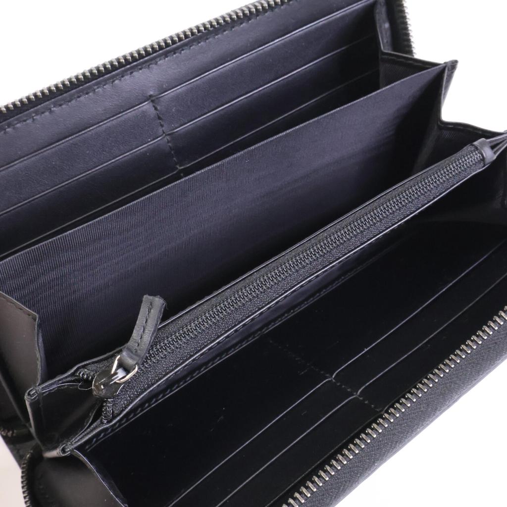 Gucci [Stan Bardzo Dobry] 307987 CWC1R 1000 Skóra Guccissima Zapinany na Zamek Długi Portfel Długi Portfel (z kieszenią na monety) czarnyUżywany