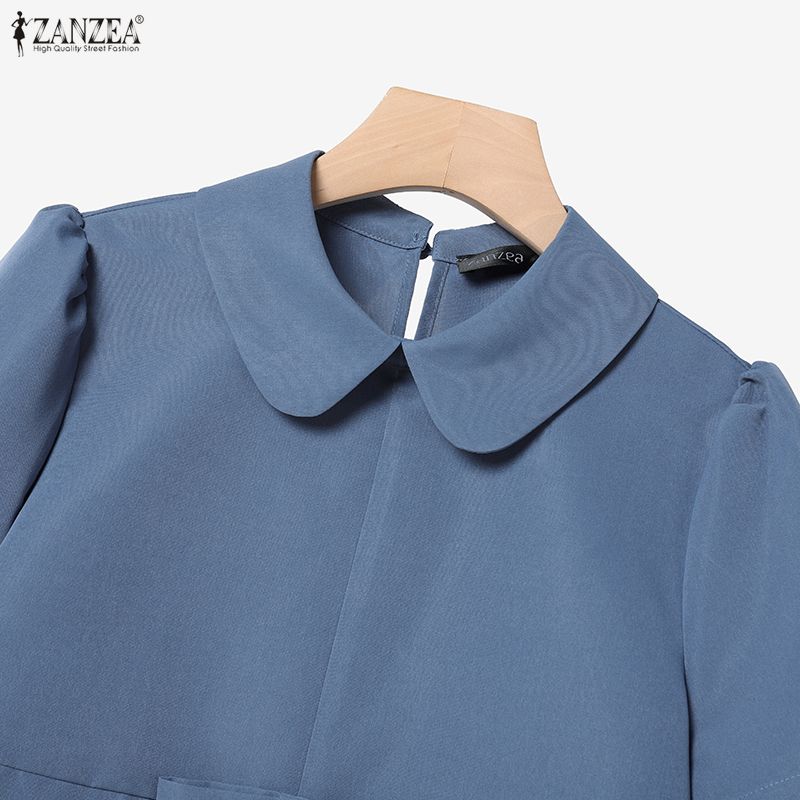 ZANZEA Women Short Sleeve Blouse and Midi Skirts Casual Two Piece Suit Sets