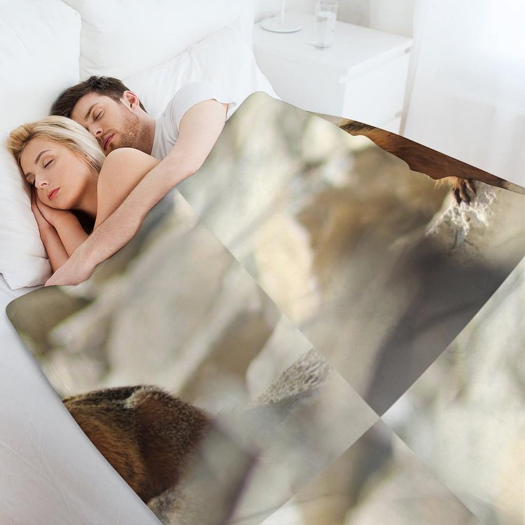 marmot Throw Blanket Camping Heavy Cute Plaid Furrys Blankets