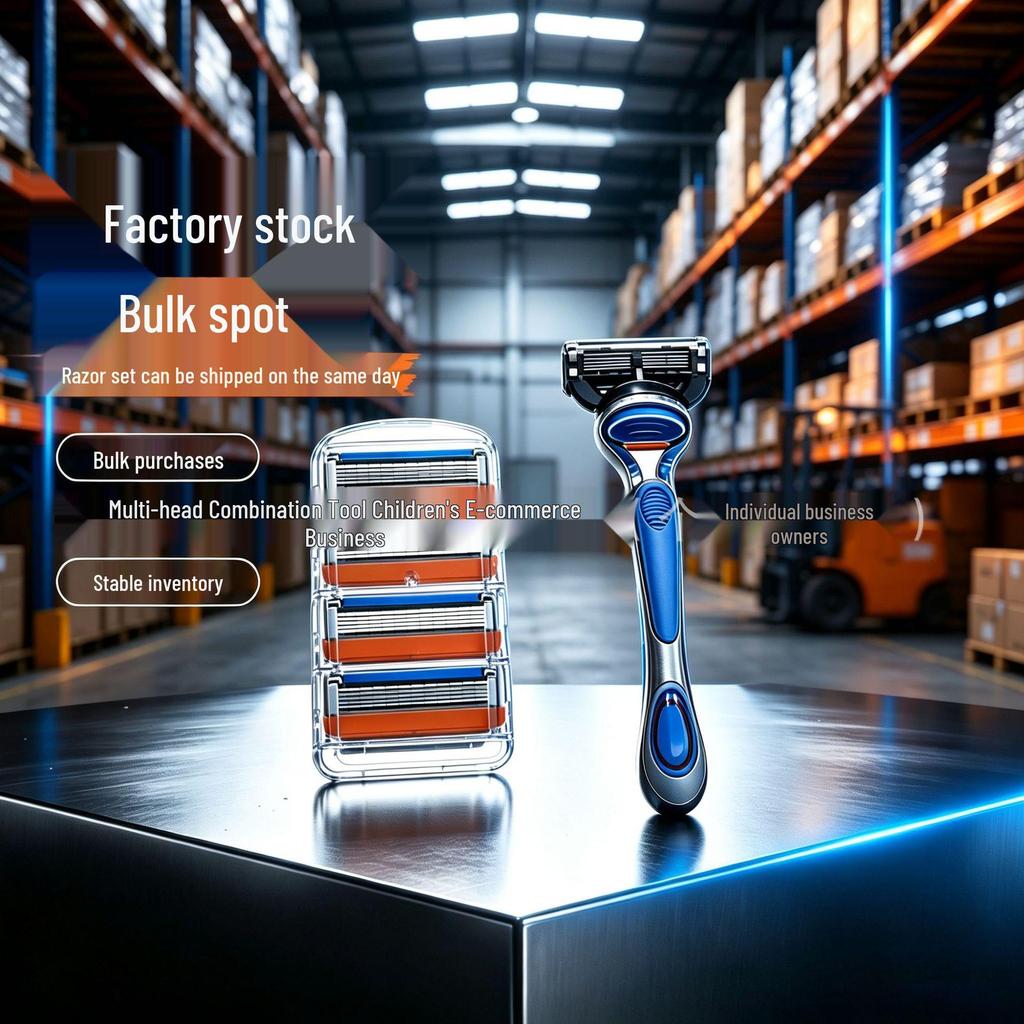 Five-Layer Manual Razor for Men: New Model, Travel-Friendly, Anti-Scratch Design