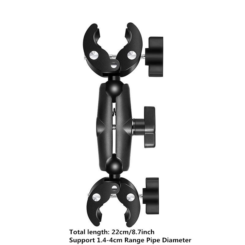 Dual-Ball Clamp Mount Handlebar Mount Bike Motorcycle Bicycle Extension Rod Stick for GoPro 13 12 11 10 Insta360 X4 DJI Action 4