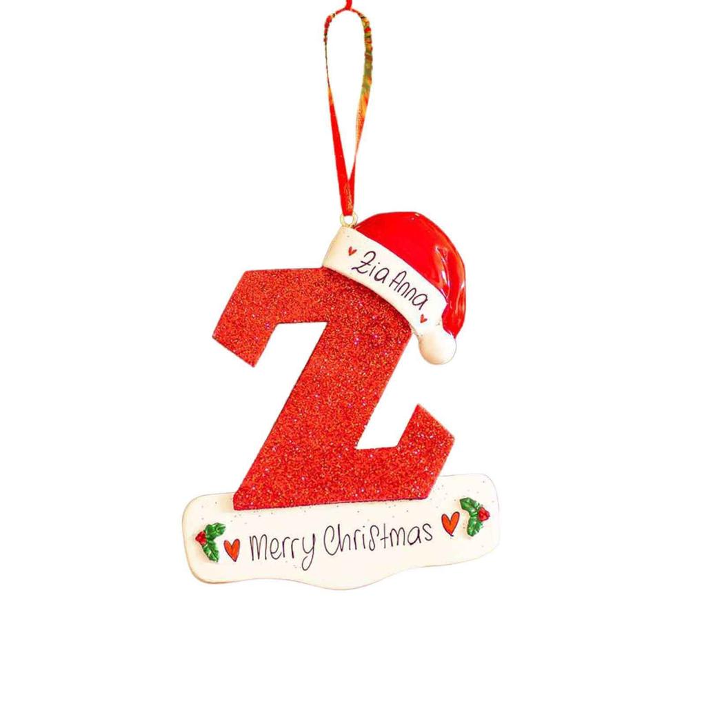 Acrylic A-Z Christmas Letter Pendant Christmas Decorations for Home Cristmas Tree Ornaments Navidad Gifts New Year