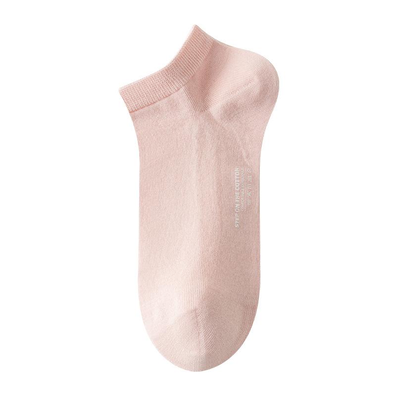 Female Spring and Summer Pure Cotton 7A Antibacterial Deodorant Sweat Absorption with Short Boat Socks