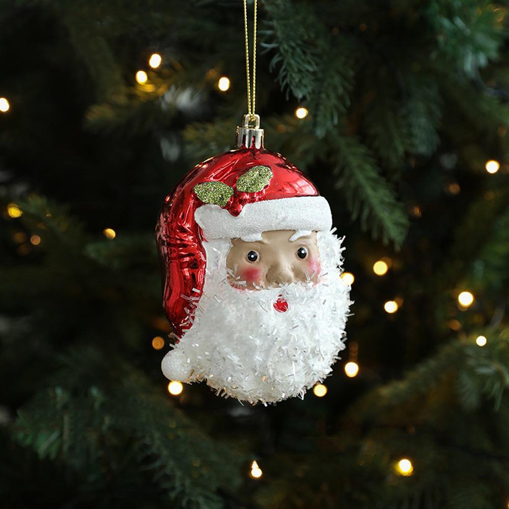 Santa Claus Christmas Elf Pendant Shiny Red Merry Christmas Decor  Holiday Party Decor
