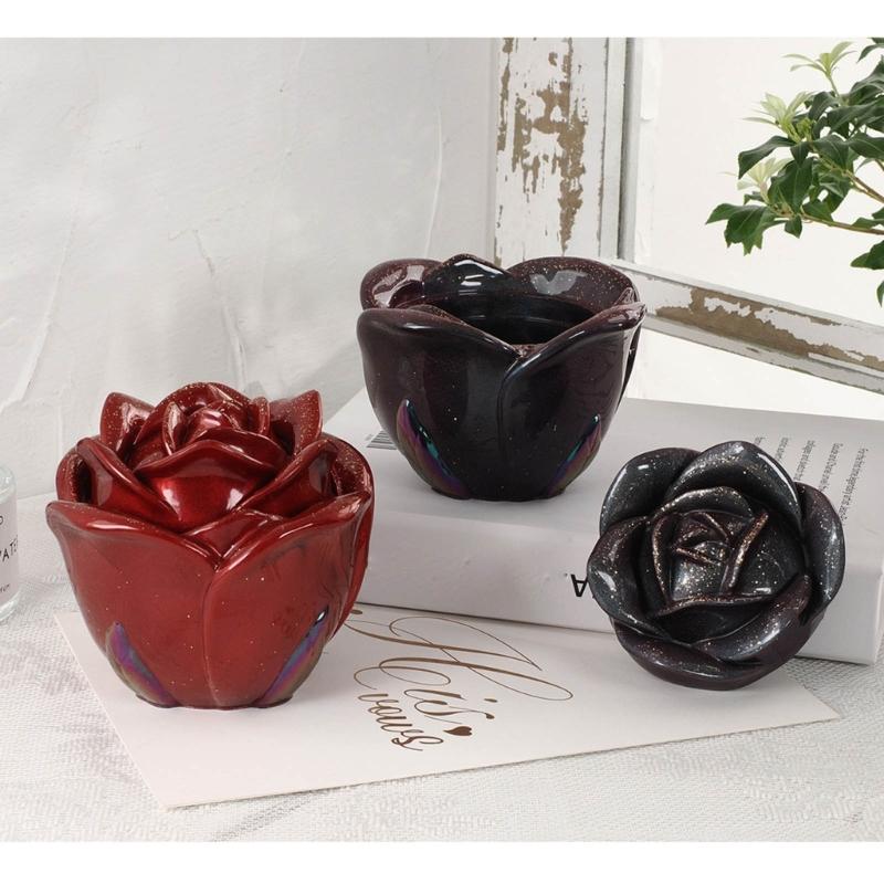 Forma na úložný box na květ růže DIYs křišťálové epoxidové formy na svíčku Forma na popelník Multifunkční silikonová forma