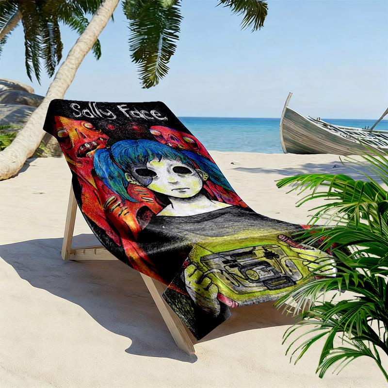 Sally Face 2D Flat Print Beach Towel, Large Soft Quick Dry Towel for Beach Camping SwimmingXSTJ0915189