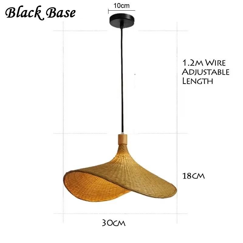 

NEW Straw Hat Bamboo Pendant Lights New Chinese Tea Room Zen Southeast Asian Japanese Indoor Lighting Decoration Chandeliers HOT NO light bulb
