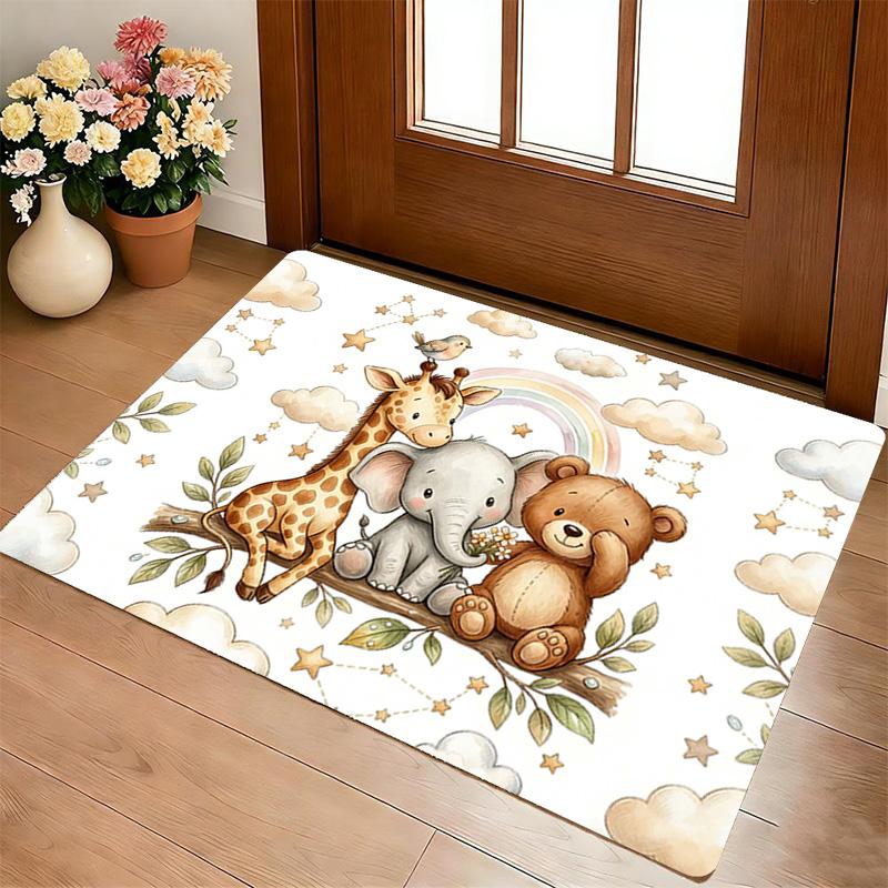Jungle Friends Living Room Nonslip Area Rug Soft Carpet For Bedroom Game Playroom Sofa Office Home Decor Doormat Christmas Gift C929394