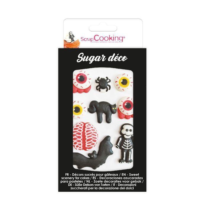 Décorations sucrées - SCRAP COOKING - Halloween - Multicolore - 18 décors - 16 g