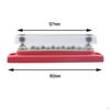 10 Terminal Bar Power Distribution Block 48V 150A Installs Easily with Dust Cover for