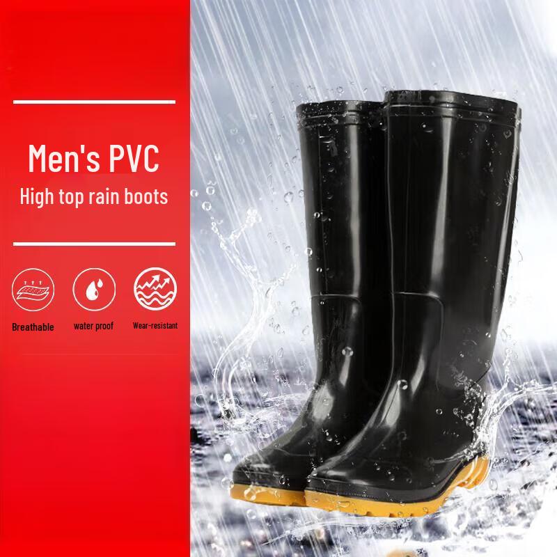 Men s High-Top Waterproof Rain Boots