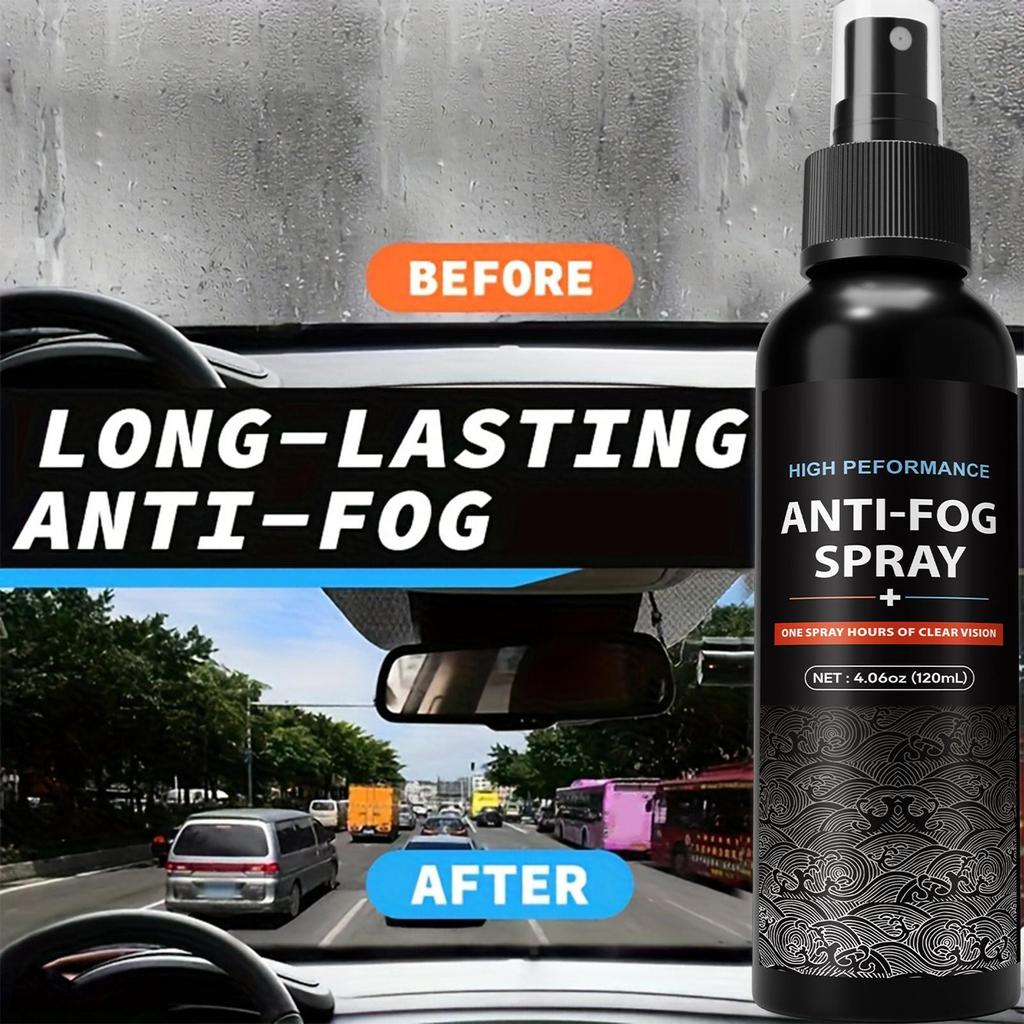 Car Anti-Fog Spray 120ml Rain-Proof Automotive Interior Cleaning Mist Long-Lasting Glass Anti-Fog Spray For Goggles Rearview