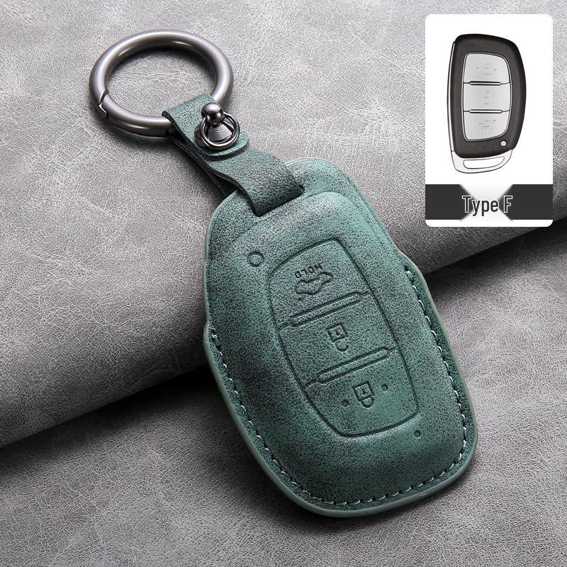 Nyckelfodral i läder för Hyundai: Kompatibel med IX35, Elantra, Mistra, Veloster, IX25, Verna