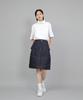 Seinteukeulu Wide Dome Half-Band Midi Skirt Wdm-1305 Indigo Denim Brs