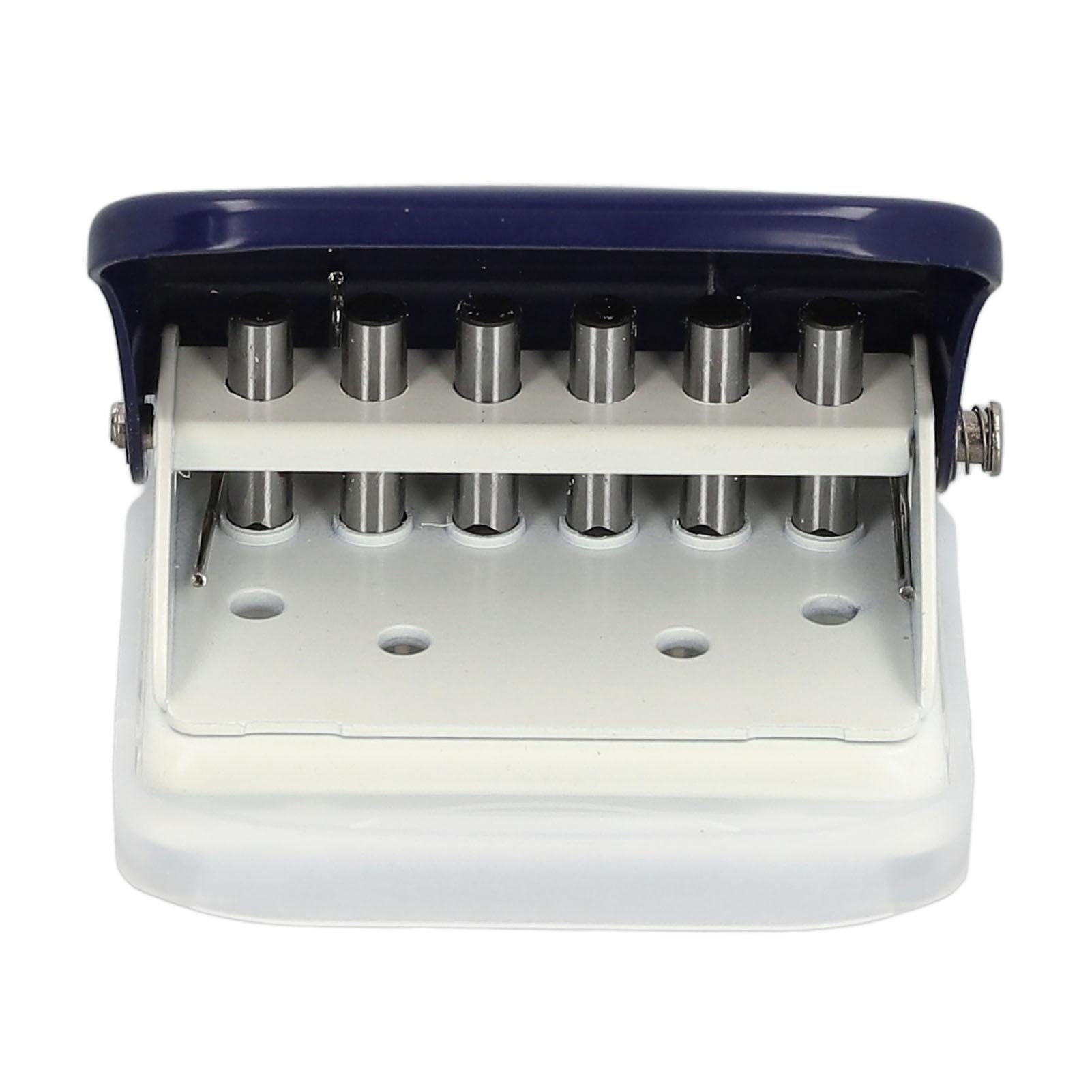 

Дырокол на 6 отверстий, емкость для 5 листов, дырокол для бумаги с линейкой позиционирования для формата A4, A5, B5, зеленый