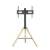 Corner TV Floor Stand with Sintered Stone Shelf Height Adjustable Tripod TV Mount for 40-75 Inches