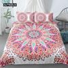 Mandala Duvet Cover Set King Polyester Tie Dye Paisley Quilt Cover Purple Boho Hippie Trippy Floral Exotic Style Bedding Set