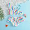 Girls' Striped Bikini Set