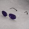 Women's INS Style Frameless Oval Sunglasses Ultra-Lightweight Comfort Ladies Stylish Eyewear Shades UV400 Outdoor Travel Eyewear