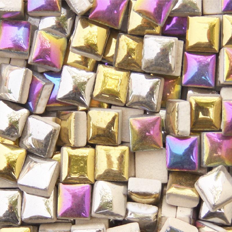 100g DIY Ceramic Mosaic Tiles Glass Mirror Handmade Ornaments Tiles Wall Crafts Colorful Crystal for Decorative Materials arte