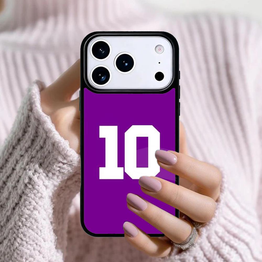 Number 10 Football Phone Case For Apple iPhone 17 Air 16E 15 14 Plus 13 12 11 Pro Max Mini Funda Cover iPhone 16e