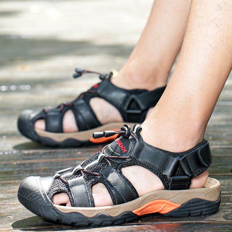 Fashion Summer Men's Sandals Casual Breathable Beach Slippers Light Non-slip Hiking Shoes Outdoor Quick Dry Wading Shoes Men Sneakers 48
