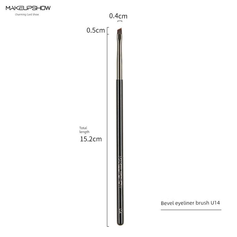 

MAKEUPSHOW U14 Bevel Eyeliner Brush Blade Brush under Eyelid to Open Eye Angle Brush Small Size Detail Brush Makeup Brush Fiber Wool U14 Angled Eyeliner Brush