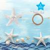 6Pcs Coastal Starfish Napkin Rings Rustic Starfish Summer Holiday Napkin Holders Seaside Party Napkin Rings for Beach House