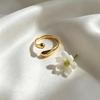 Water Drop Shape Open Metal Ring Women European-American Style Four Seasons Trendy Personality Small Design Texture Smooth Surface Ring