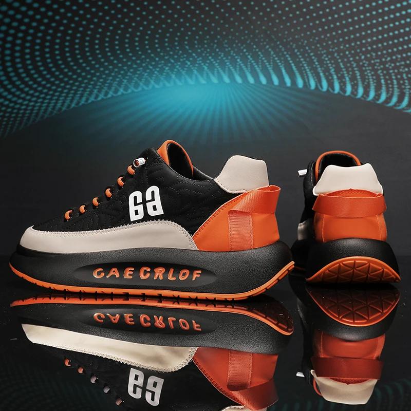 Mode SYTK Sneaker Herren Freizeitschuhe Leder Vulkanisiert Mode Outdoor Herren Sportschuhe Walking Männliche Sneaker Weiße Schuhe