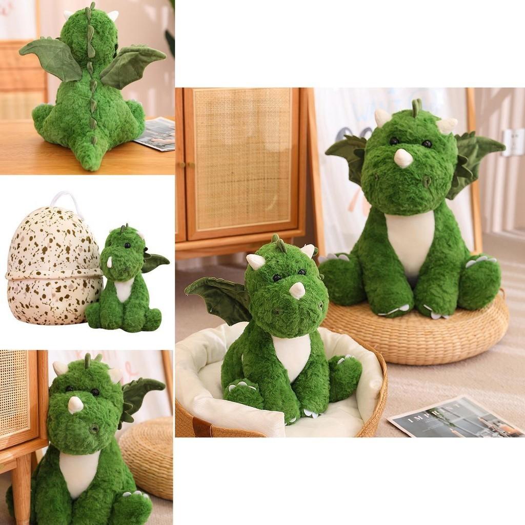 Niedliches Drachen Plüschtier mit Flügeln Dinosaurier Ei Stofftier für Kinder Weiche und kuschelige Puppe für Mädchen