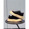 Board shoes new autumn leather casual shoes trendy and light platform shoes lace-up low-top shoes ms