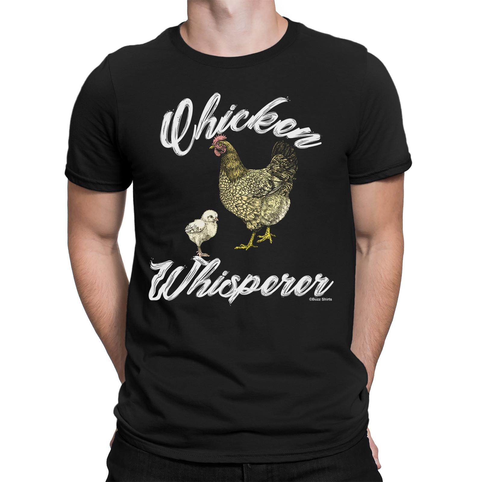 CHICKEN WHISPERER Funny Mens T-Shirt Novelty Farmer Farm Present Gift S