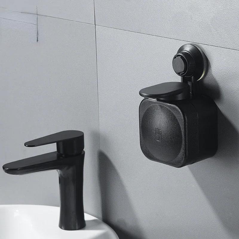 Wall-mounted Liquid Soap Dispenser Hand Back Press Type Liquid Foam Machine Suction Cup Bathroom Liquid Soap Box