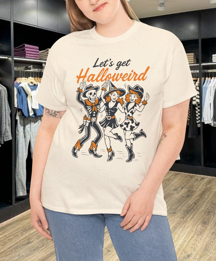 Funny Halloween Graphic Tee Spooky Skeleton Fall Vintage Design T-Shirt