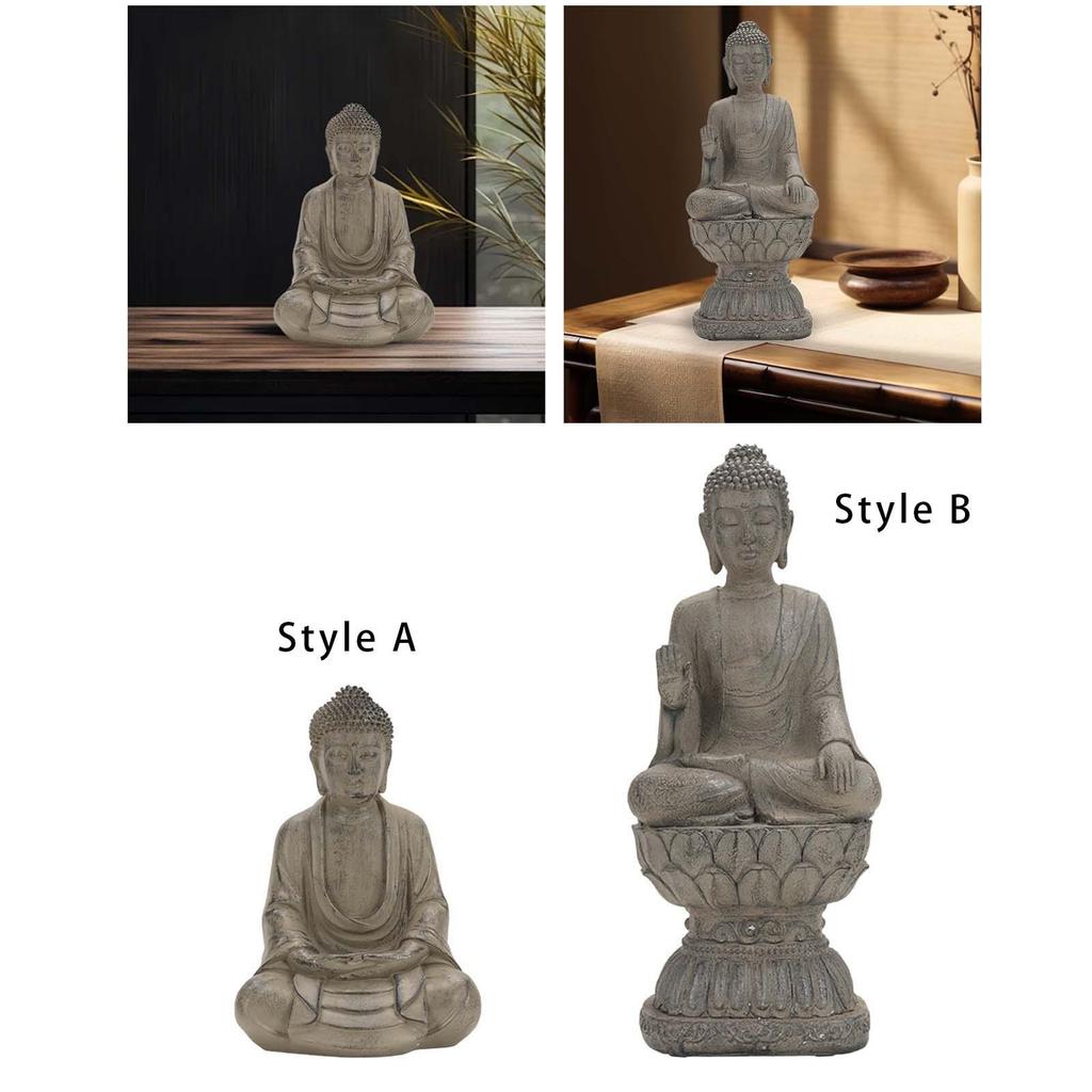 Buddha Statue Gift Fengshui Buddha Ornament for Living Room Desktop Indoor