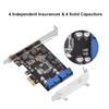PCIE PCIExpress para Header Interno de 2 Portas 19P USB 3.0 Placa de Expansão com Perfil Baixo